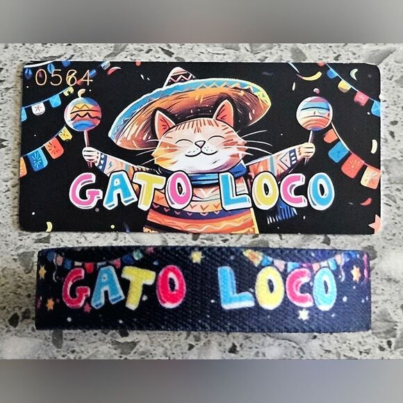 ZOX "GATO LOCO" CAT Cinco De Mayo collectible vintage New MD wristband - Picture 4 of 7